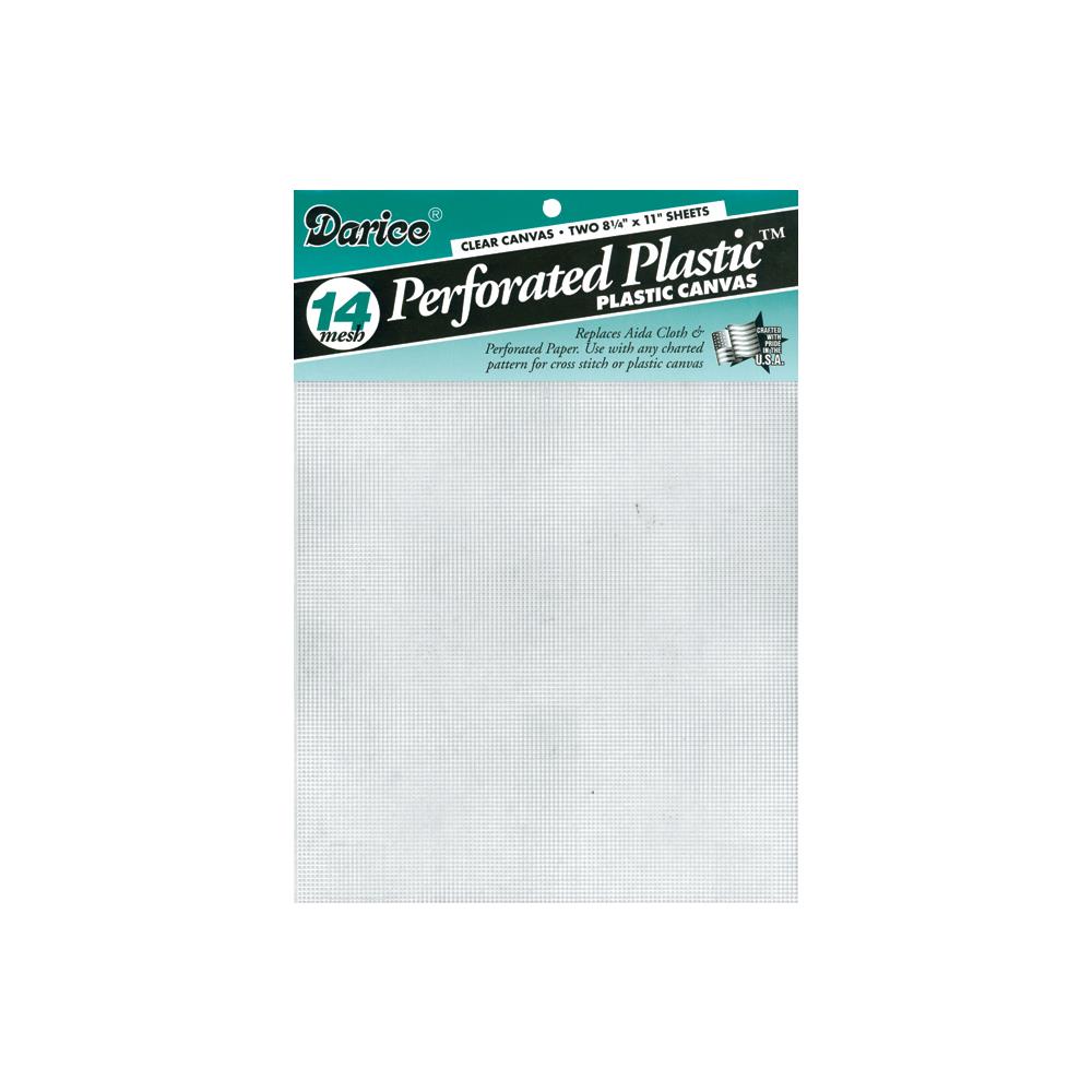 Perforated Plastic Canvas 14 Count 8.5"X11" Sheet Clear - Click Image to Close